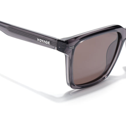 Wayfarer Polarized Sunglasses for Men & Women (Grey Lens | Grey Frame - PMG7855)