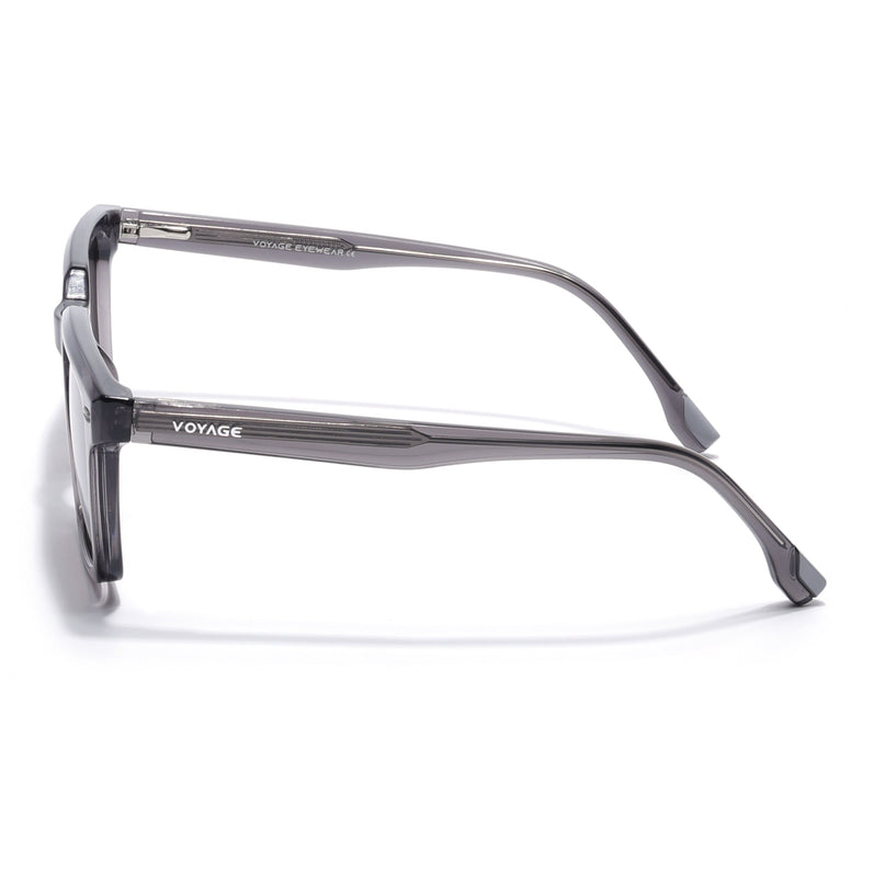 Wayfarer Polarized Sunglasses for Men & Women (Grey Lens | Grey Frame - PMG7855)