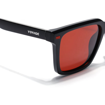 Wayfarer Polarized Sunglasses for Men & Women (Red Lens | Black Frame - PMG7856)