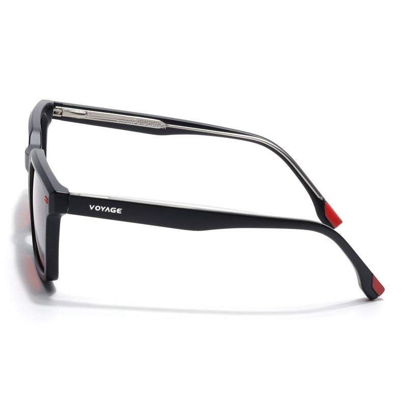 Wayfarer Polarized Sunglasses for Men & Women (Red Lens | Black Frame - PMG7856)