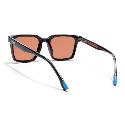 Wayfarer Polarized Sunglasses for Men & Women (Orange Lens | Black Frame - PMG7857)