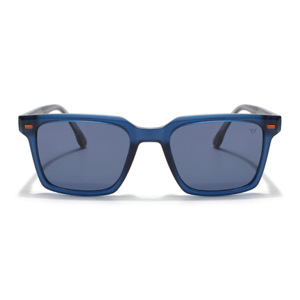 Wayfarer Polarized Sunglasses for Men & Women (Blue Lens | Blue Frame - PMG7858)