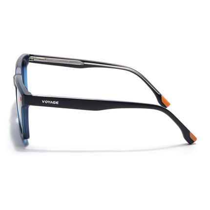 Wayfarer Polarized Sunglasses for Men & Women (Blue Lens | Blue Frame - PMG7858)