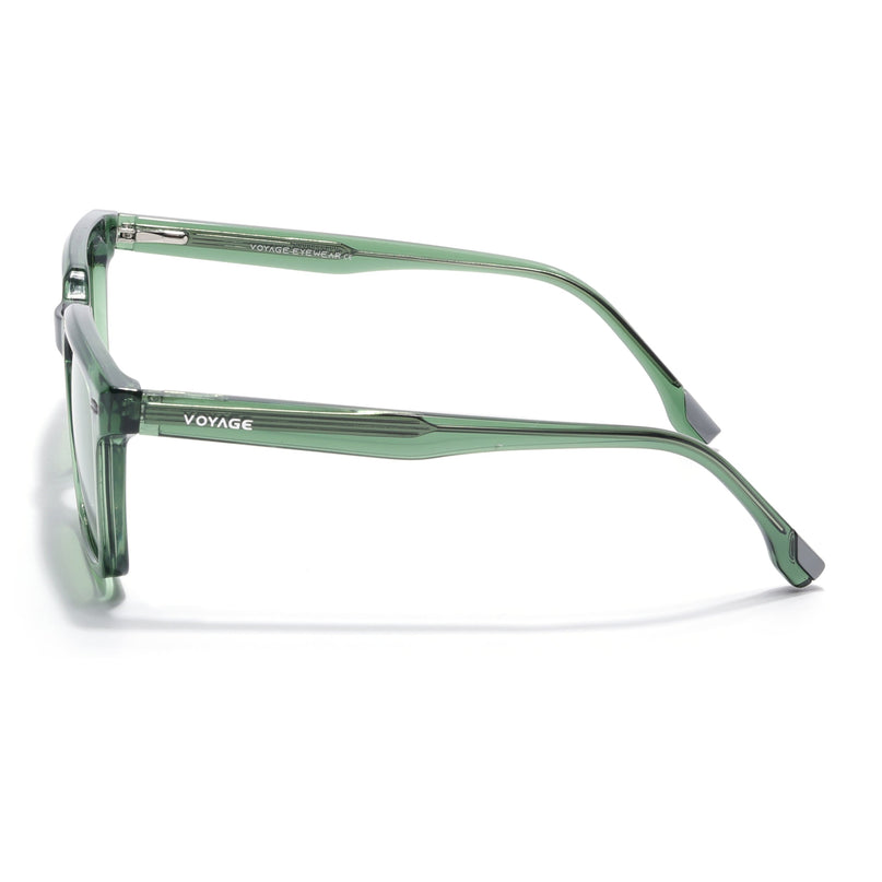 Wayfarer Polarized Sunglasses for Men & Women (Green Lens | Green Frame - PMG7859)