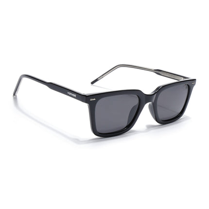 Wayfarer Polarized Sunglasses for Men & Women (Black Lens | Black Frame - PMG7872)