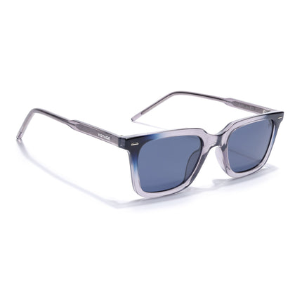 Wayfarer Polarized Sunglasses for Men & Women (Blue Lens | Dark Grey Frame - PMG7874)