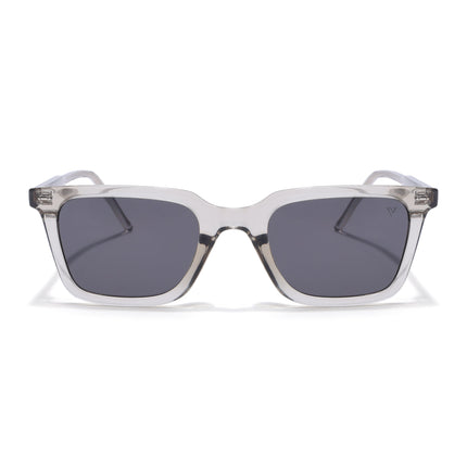 Wayfarer Polarized Sunglasses for Men & Women (Black Lens | Grey Frame - PMG7875)