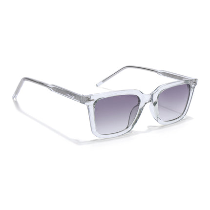Wayfarer Polarized Sunglasses for Men & Women (Brown Lens | Light Grey Frame - PMG7876)