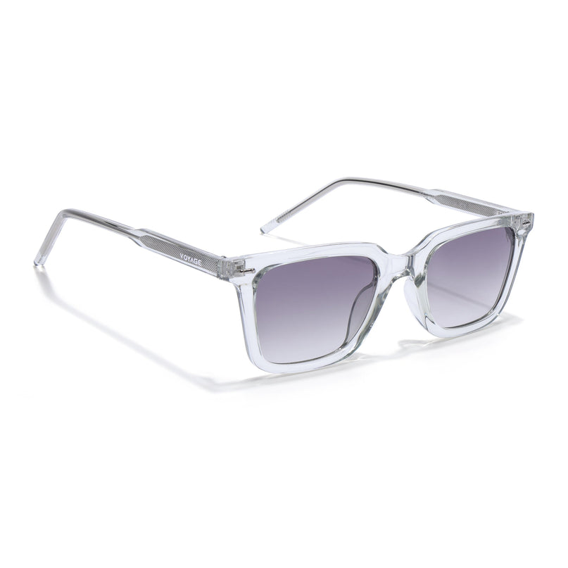 Wayfarer Polarized Sunglasses for Men & Women (Brown Lens | Light Grey Frame - PMG7876)