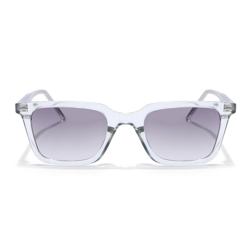 Wayfarer Polarized Sunglasses for Men & Women (Brown Lens | Light Grey Frame - PMG7876)