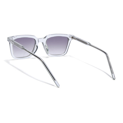 Wayfarer Polarized Sunglasses for Men & Women (Brown Lens | Light Grey Frame - PMG7876)