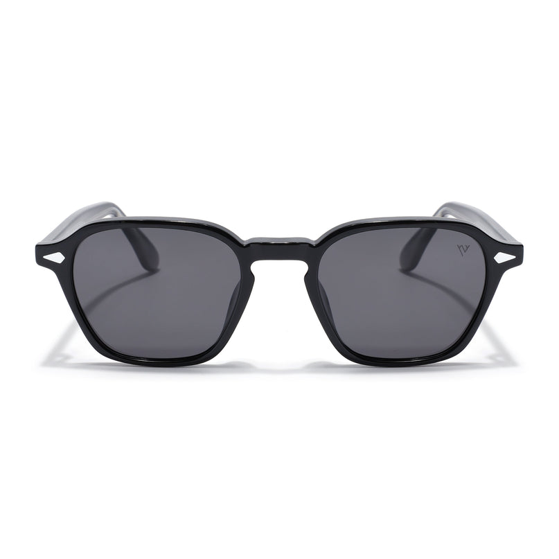 Wayfarer Polarized Sunglasses for Men & Women (Black Lens | Black Frame - PMG7971)