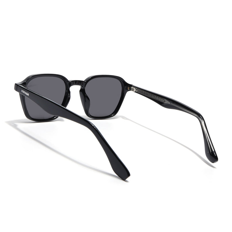 Wayfarer Polarized Sunglasses for Men & Women (Black Lens | Black Frame - PMG7971)