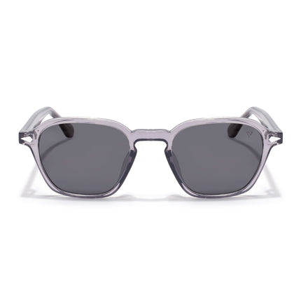 Wayfarer Polarized Sunglasses for Men & Women (Black Lens | Grey Frame - PMG7972)