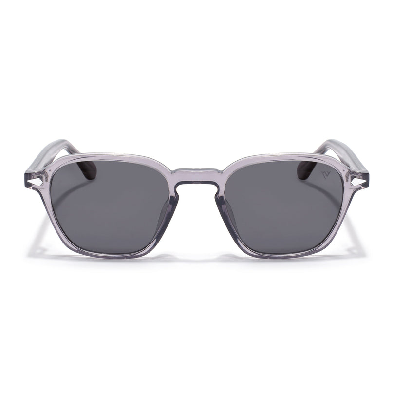 Wayfarer Polarized Sunglasses for Men & Women (Black Lens | Grey Frame - PMG7972)
