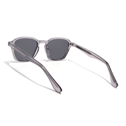 Wayfarer Polarized Sunglasses for Men & Women (Black Lens | Grey Frame - PMG7972)