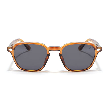 Wayfarer Polarized Sunglasses for Men & Women (Black Lens | Brown Frame - PMG7973)