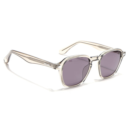 Wayfarer Polarized Sunglasses for Men & Women (Brown Lens | Light Grey Frame - PMG7974)