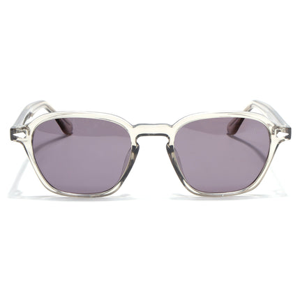 Wayfarer Polarized Sunglasses for Men & Women (Brown Lens | Light Grey Frame - PMG7974)