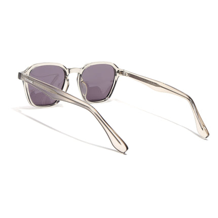 Wayfarer Polarized Sunglasses for Men & Women (Brown Lens | Light Grey Frame - PMG7974)