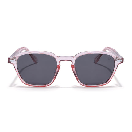 Wayfarer Polarized Sunglasses for Men & Women (Black Lens | Pink Frame - PMG7975)