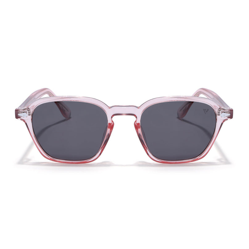 Wayfarer Polarized Sunglasses for Men & Women (Black Lens | Pink Frame - PMG7975)