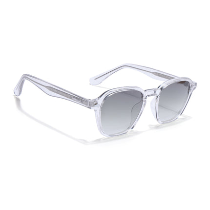 Wayfarer Polarized Sunglasses for Men & Women (Olive Lens | Transparent Frame - PMG7976)