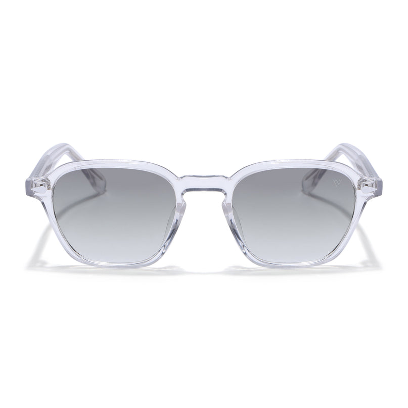 Wayfarer Polarized Sunglasses for Men & Women (Olive Lens | Transparent Frame - PMG7976)