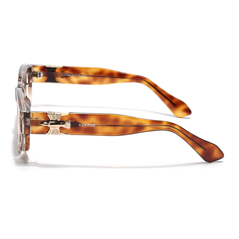 Rectangle Polarized Sunglasses for Men & Women (Brown Lens | Brown Frame - PMG7851)