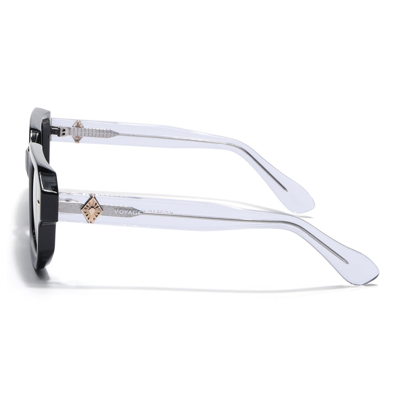 Square Polarized Sunglasses for Men & Women (Black Lens | Black Frame - PMG7965)