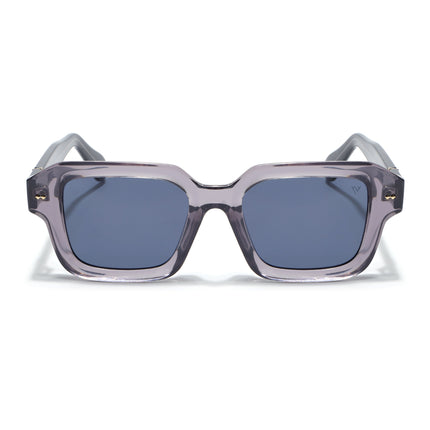 Square Polarized Sunglasses for Men & Women (Grey Lens | Grey Frame - PMG7966)