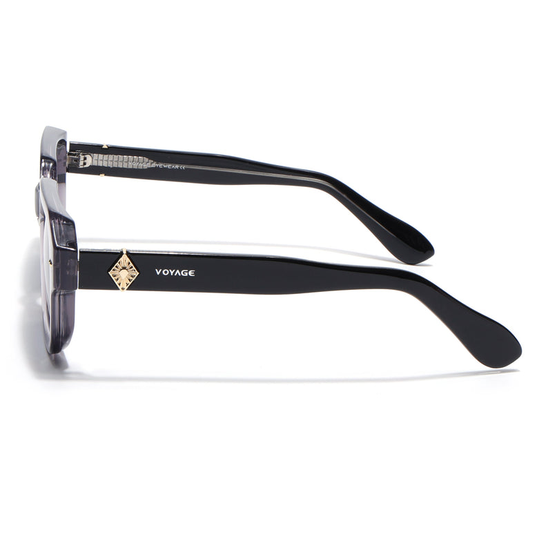 Square Polarized Sunglasses for Men & Women (Grey Lens | Grey Frame - PMG7966)