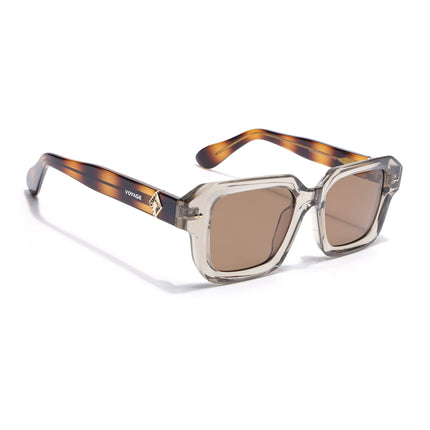 Square Polarized Sunglasses for Men & Women (Brown Lens | Brown Frame - PMG7968)