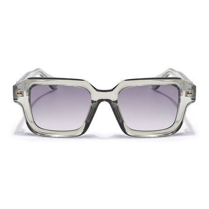 Square Polarized Sunglasses for Men & Women (Black Lens | Green Frame - PMG7969)