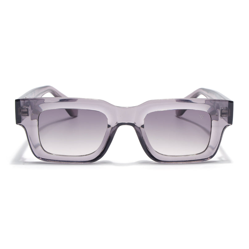 Rectangle Polarized Sunglasses for Men & Women (Grey Lens | Grey Frame - PMG7954)