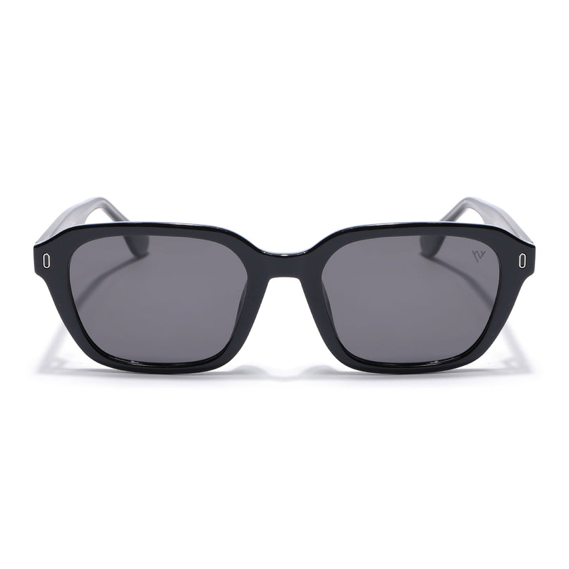Wayfarer Polarized Sunglasses for Men & Women (Black Lens | Black Frame - PMG7902)