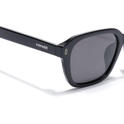 Wayfarer Polarized Sunglasses for Men & Women (Black Lens | Black Frame - PMG7902)