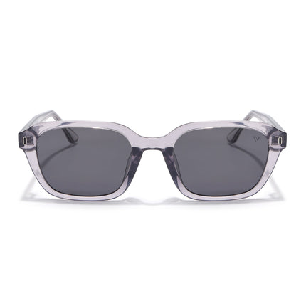 Wayfarer Polarized Sunglasses for Men & Women (Black Lens | Dark Grey Frame - PMG7903)