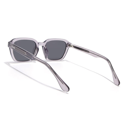 Wayfarer Polarized Sunglasses for Men & Women (Black Lens | Dark Grey Frame - PMG7903)