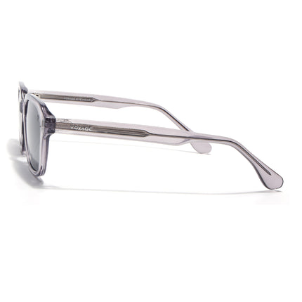 Wayfarer Polarized Sunglasses for Men & Women (Black Lens | Dark Grey Frame - PMG7903)