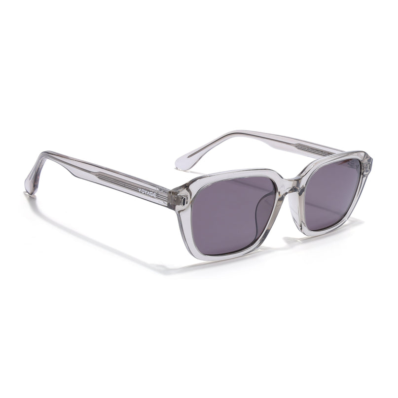 Wayfarer Polarized Sunglasses for Men & Women (Brown Lens | Grey Frame - PMG7904)