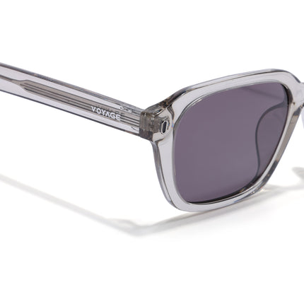Wayfarer Polarized Sunglasses for Men & Women (Brown Lens | Grey Frame - PMG7904)