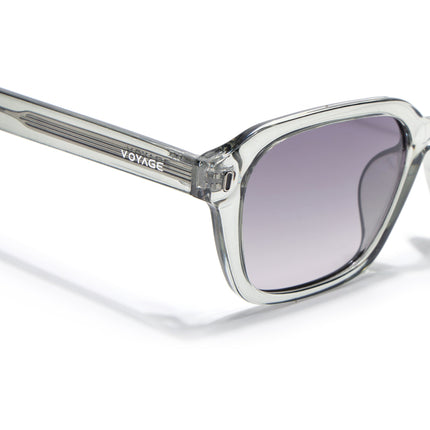 Wayfarer Polarized Sunglasses for Men & Women (Light Brown Lens | Light Grey Frame - PMG7905)