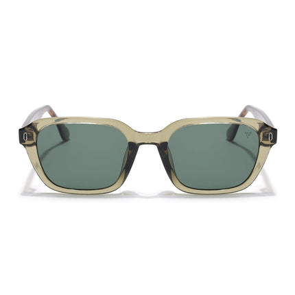Wayfarer Polarized Sunglasses for Men & Women (Green Lens | Green Frame - PMG7906)