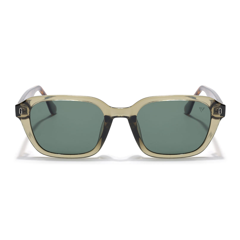 Wayfarer Polarized Sunglasses for Men & Women (Green Lens | Green Frame - PMG7906)