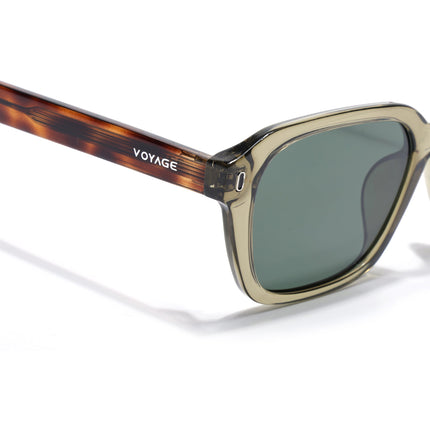 Wayfarer Polarized Sunglasses for Men & Women (Green Lens | Green Frame - PMG7906)