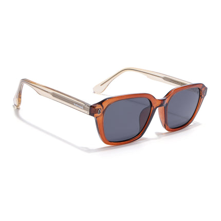 Wayfarer Polarized Sunglasses for Men & Women (Black Lens | Orange Frame - PMG7907)