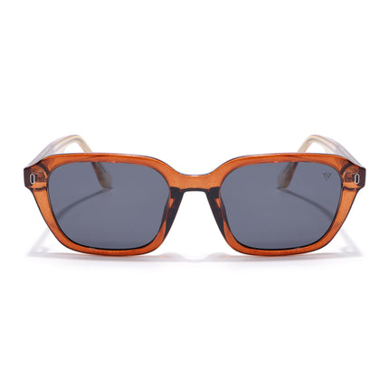 Wayfarer Polarized Sunglasses for Men & Women (Black Lens | Orange Frame - PMG7907)