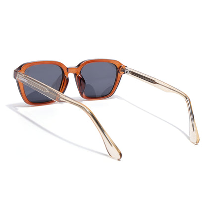 Wayfarer Polarized Sunglasses for Men & Women (Black Lens | Orange Frame - PMG7907)