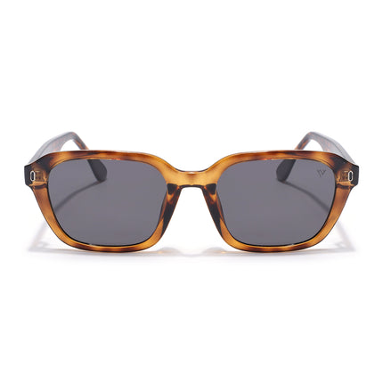 Wayfarer Polarized Sunglasses for Men & Women (Black Lens | Demi Brown Frame - PMG7908)
